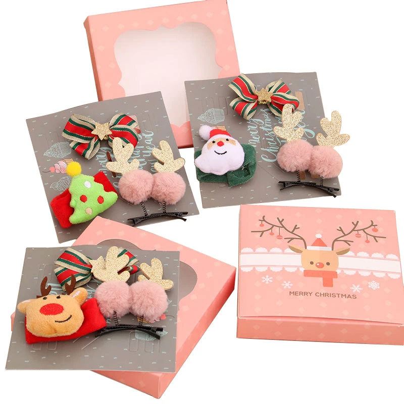 Рождественский головной убор/зажим для волос из норки/подарок