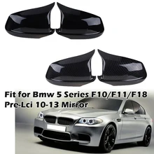 Rearview Mirror Cap Wing Side Mirror Cover Fit For Bmw 5 Series F10 F11 F18 Pre-LCI 2010-2013 Performance Car Accessories