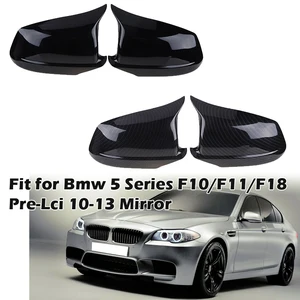 rearview mirror cap wing side mirror cover fit for bmw 5 series f10 f11 f18 pre lci 2010 2013 performance car accessories free global shipping