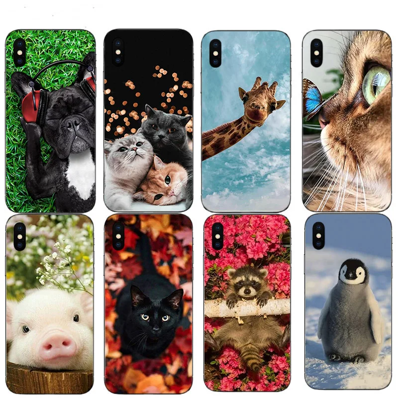 

Cute Animals High Resolution Pattern Phone Case For Iphone 11 Pro XS Max 13 12 Mini SE X XR Shell 6S 7 8 Plus 5 Hard Mobile Cove