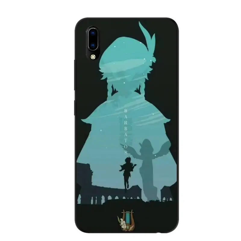 

Genshin Phone Case For Huawei nova 5 6 7 pro Y5 2019 prime 2018 Y9s Y7 Black Soft nax fundas cover