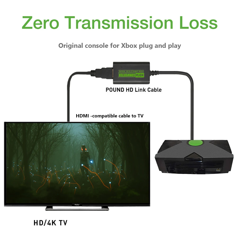 original console for xbox to hdmi compatible converter digital video audio adapter for xbox 480p 720p 1080i for hdtv monitor free global shipping