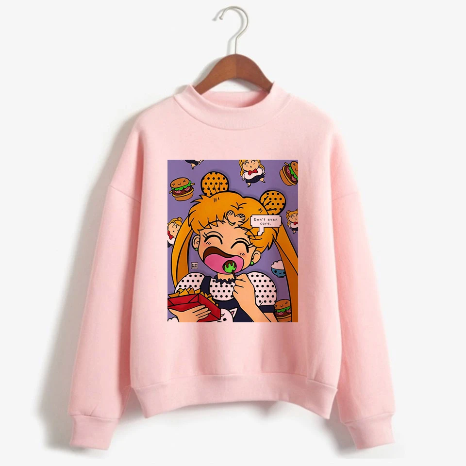 

Sailor Moon Kawaii Harajuku Hoodies for Women Autumn Winter Warm Cartoon 90s Sweatshirts Ullzang Korean Style Hoody Female