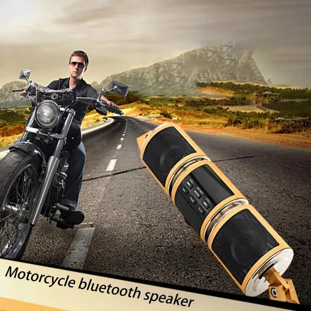 MT487 Bluetooth-compatible Speaker Handlebar Mount LED Screen Music Player Motorcycle Multifunction Hot Sales