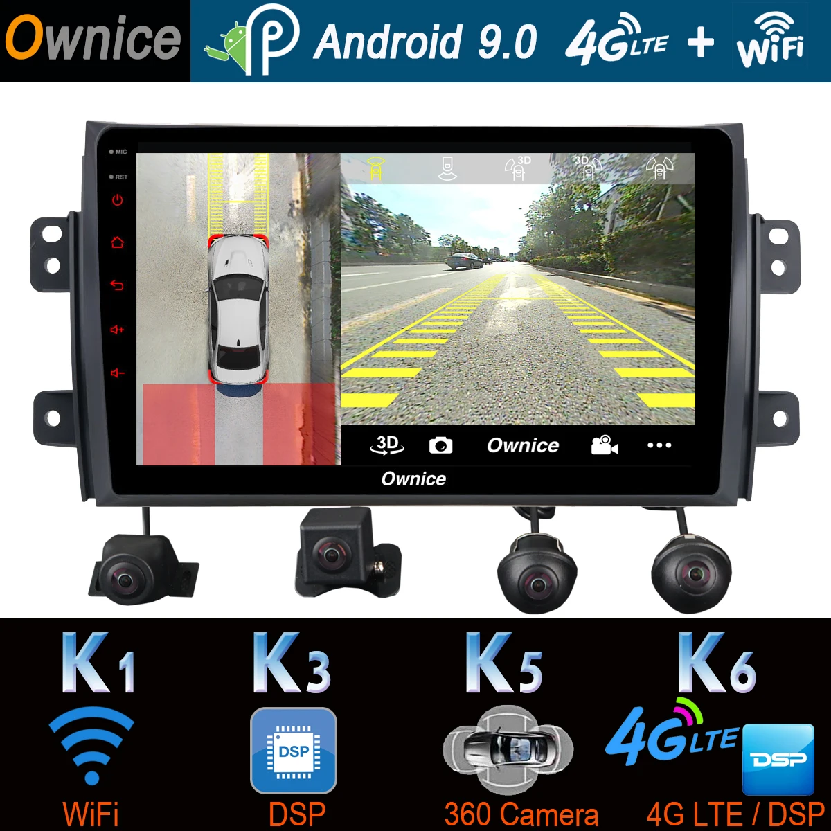 Ownice K1 K3 K5 K6 автомобильный dvd-плеер на основе Android GPS Радио стерео 4G для Suzuki SX4 2013 2014