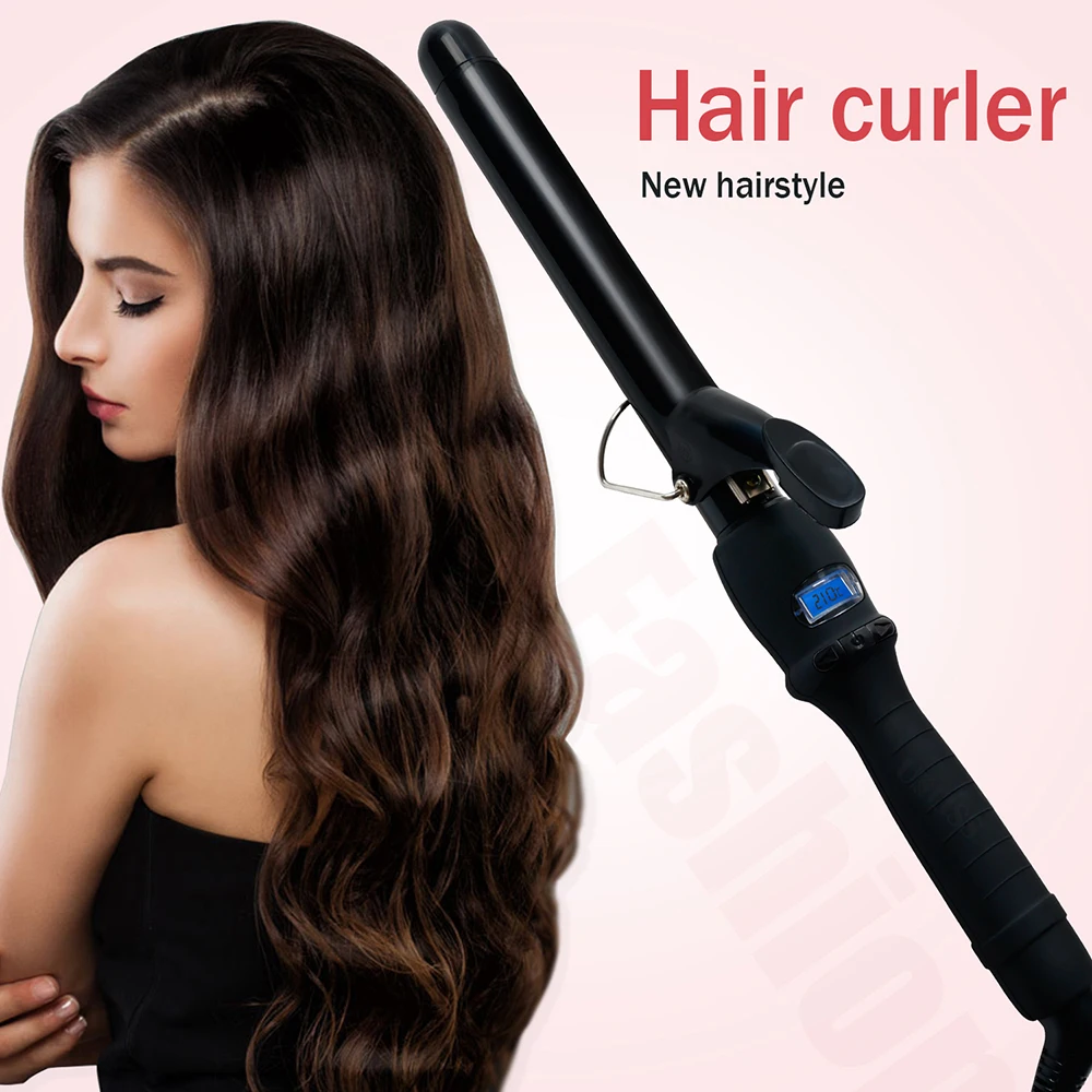 

Hair Curling Iron Electric Hair Curler Curling Wand LCD Display Hair Waver Styling Tools Professional Hair Crimper Iron Styler
