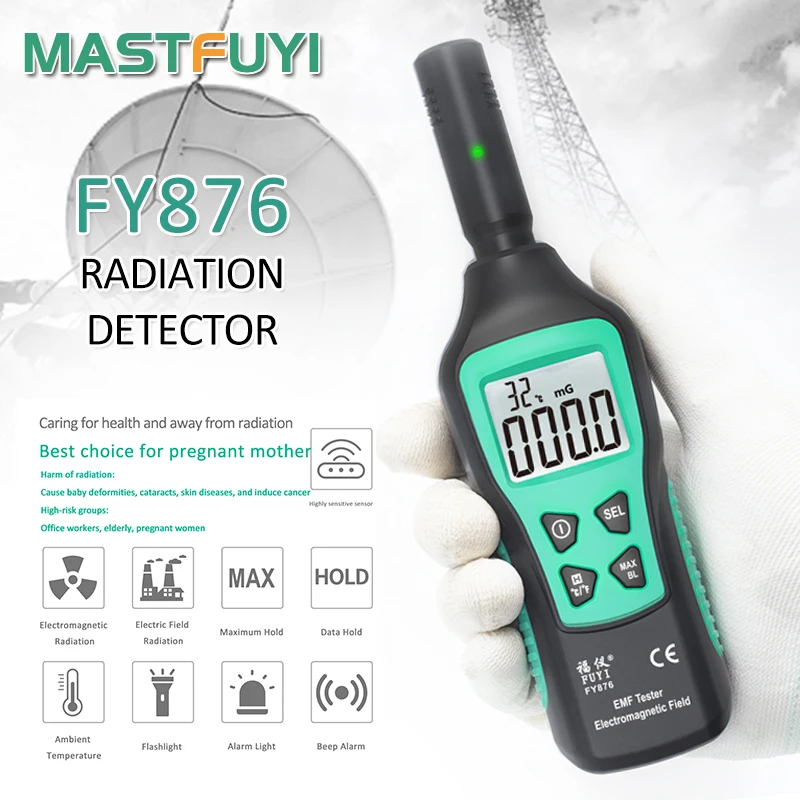 

FY876 Portable EMF Meter Electromagnetic Radiation Detector High Precision Monitor Household Wave Radiation Detector Tester