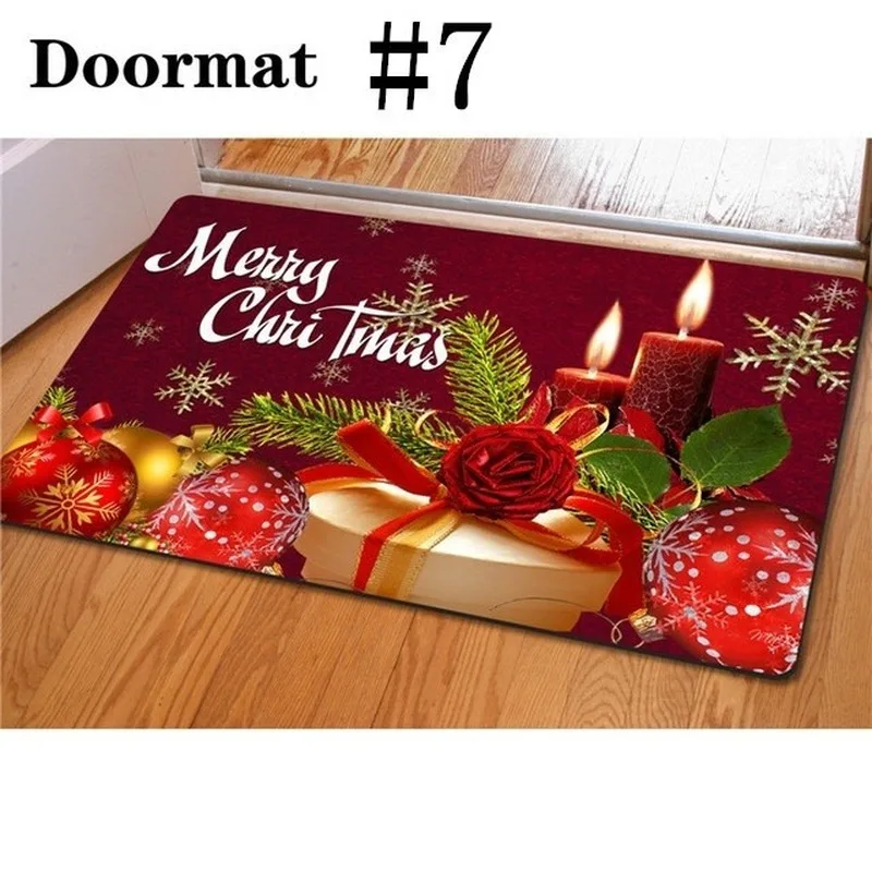 Рождественский Придверный коврик BLRISUP с милым мультяшным рисунком напольный для