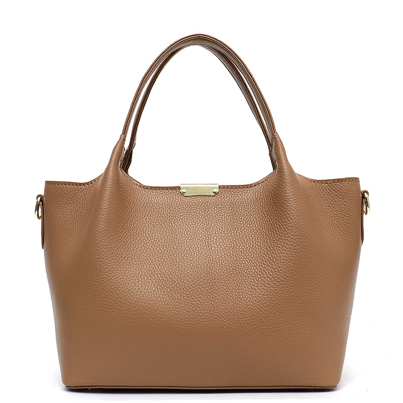 Дамская Классическая корзина-тоут из натуральной кожи с верхней ручкой женская