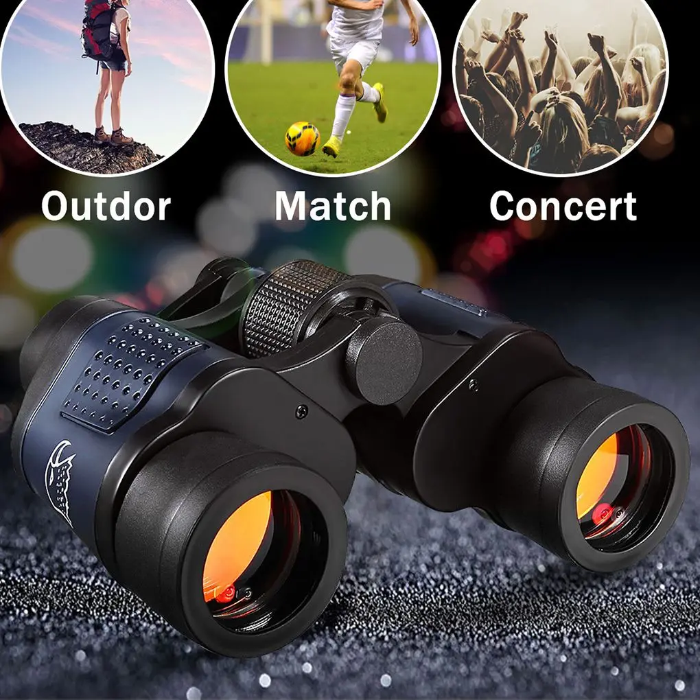 60x60 Professional Hunting Binoculars Telescope Night Vision for Hiking Travel Field Work Forestry Fire Protection