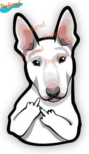 

Express Pitbull Bull Terrier, Виниловая наклейка на средний палец, для автомобильного ноутбука, I-Pad шлем для ноутбука, Настенная Наклейка на багажник, водонепроницаемая наклейка