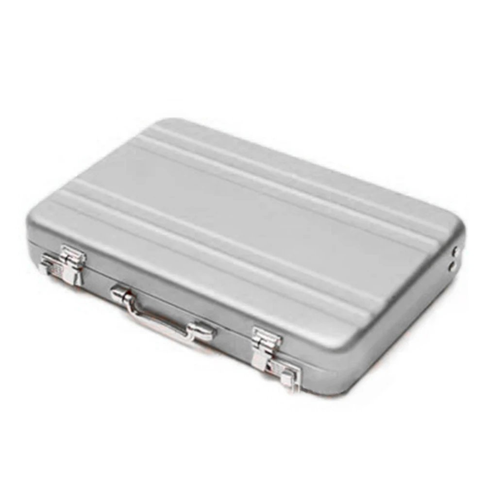 

Accessories Solid Gift Suitcase Shaped Organizer Storage Mini Portable Fashion Aluminum Business Card Holder
