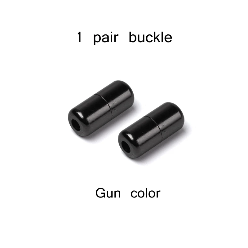 2pcs Gun color Новинка, 1 пара, плоские эластичные шнурки, белые/черные, без галстука, шнурки для детей и взрослых, унисекс, плоские кроссовки, шнурки, шнурки для быстрого отдыха - Цвет: 2pcs Gun color