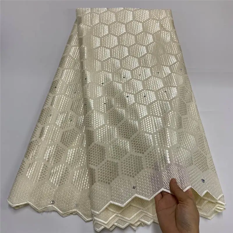 

5 yard Swiss lace fabric latest Dry lace embroidery African 100% cotton fabrics Swiss voile lace popular Dubai style ! LGM22809
