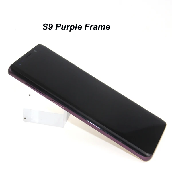 S9 Purple Frame AMOLED дисплей Замена для SAMSUNG Galaxy S9 ЖК сенсорный экран дигитайзер S9 плюс ЖК G965 экран с рамкой - Цвет: S9 Purple Frame