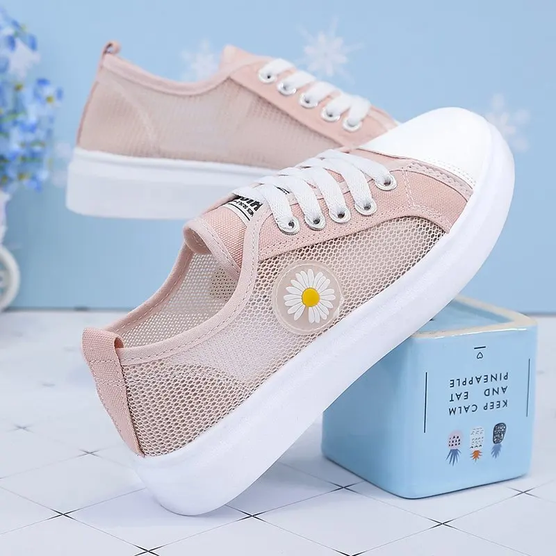 

Korean Shoes Soft All-Match Female Footwear Espadrilles For Women Casual Sneaker Round Toe 2021 Dress Breathable Summer Basic So