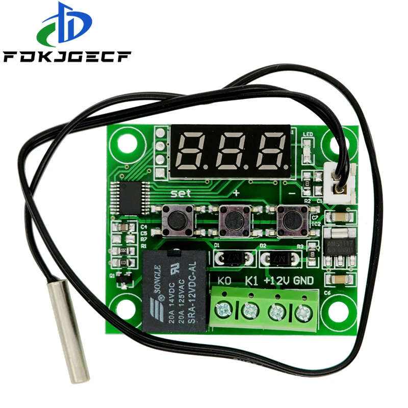 1 шт. W1209 DC 12V температура отопления охлаждения Термостат Температурный контроль