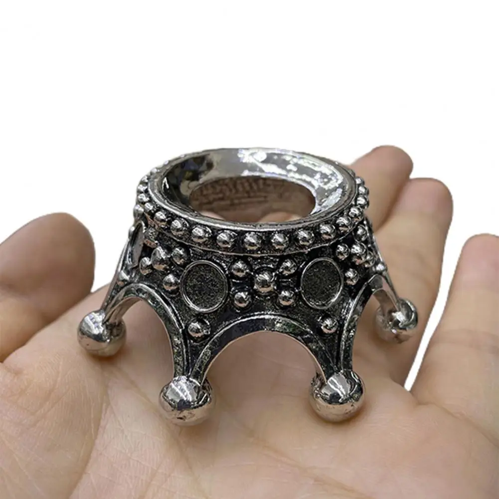 

2 Style Chic Engraved Sphere Holder Solid Color Crown Stand Creative for Home