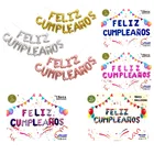 16 дюймов письмо Feliz cumpleaos Globos вечерние Декор Испанский С Днем Рождения Виниловый фон с шарами