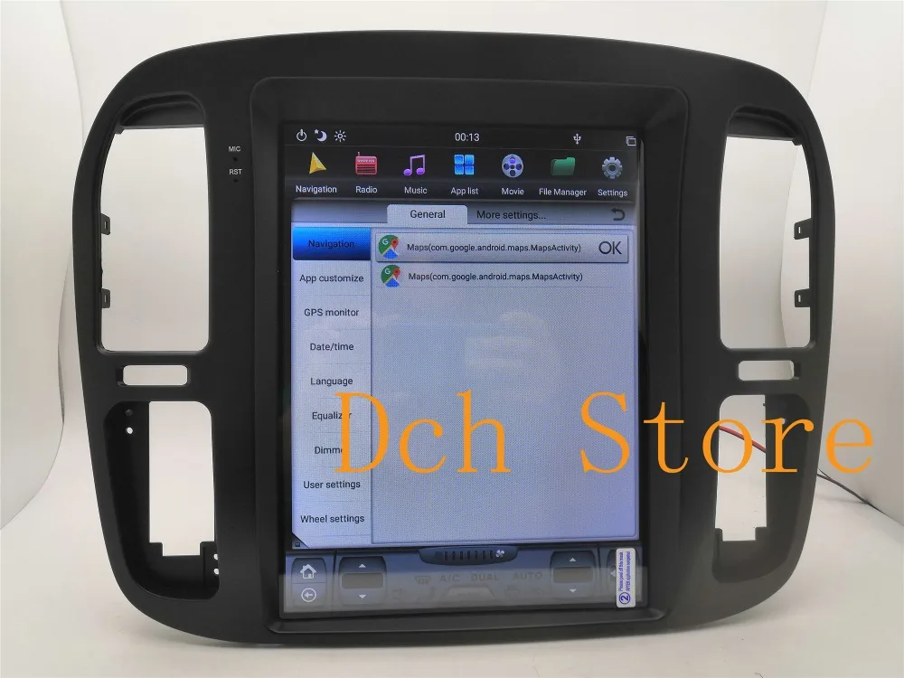12,1 ''tesla стиль Android 8,1 автомобильный dvd-плеер gps навигация для TOYOTA LAND CRUISER LC100 1999-2002 радио Lexus lx470 PX6 ips