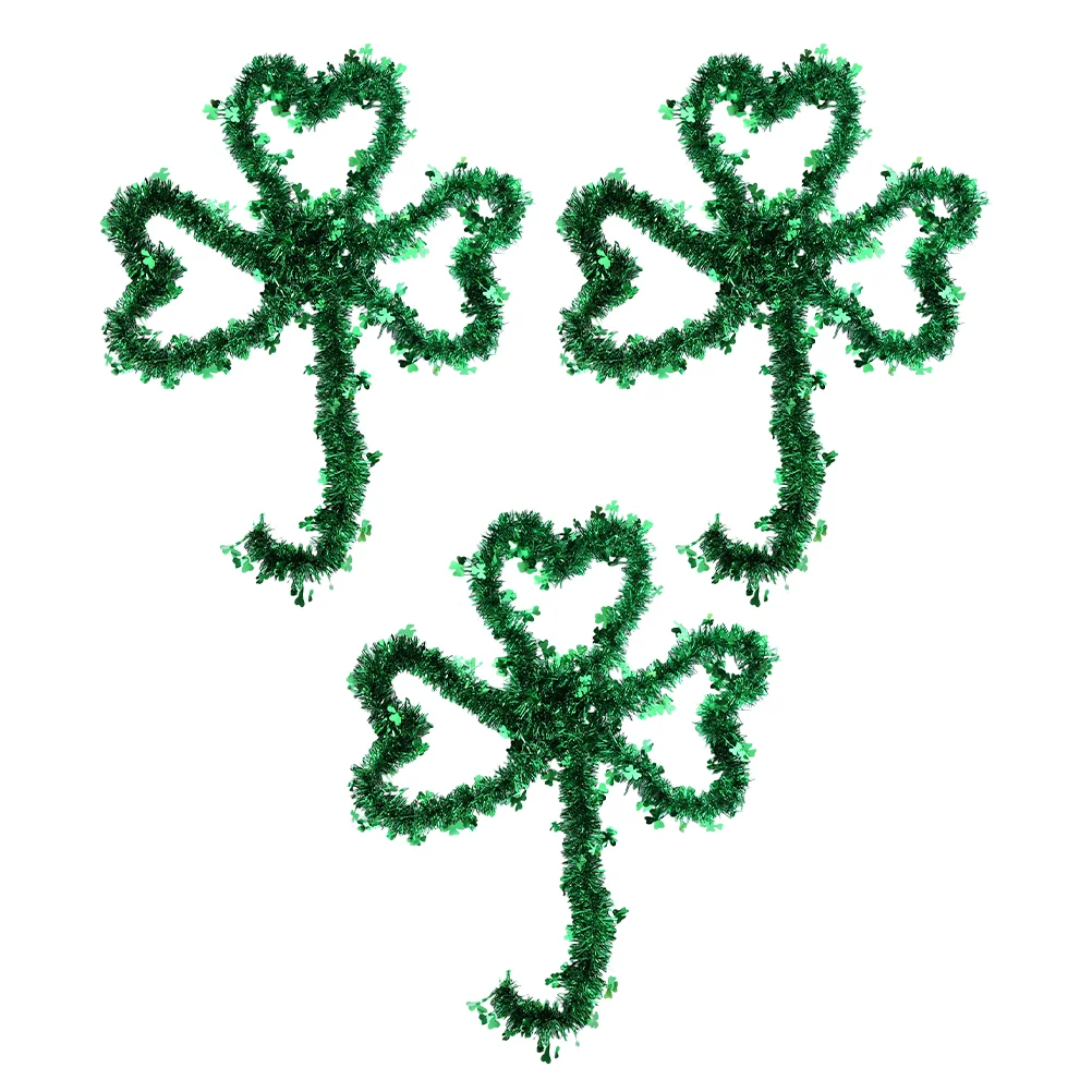 

3pcs St. Patrick's Day Hanging Ribbons Ribbons Decor Festival Strips