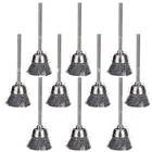 Аксессуары для dremel, 10 шт., 15 мм, Стальная Круглая щетка
