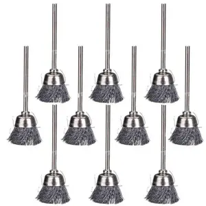 Аксессуары для dremel, 10 шт., 15 мм, Стальная Круглая щетка
