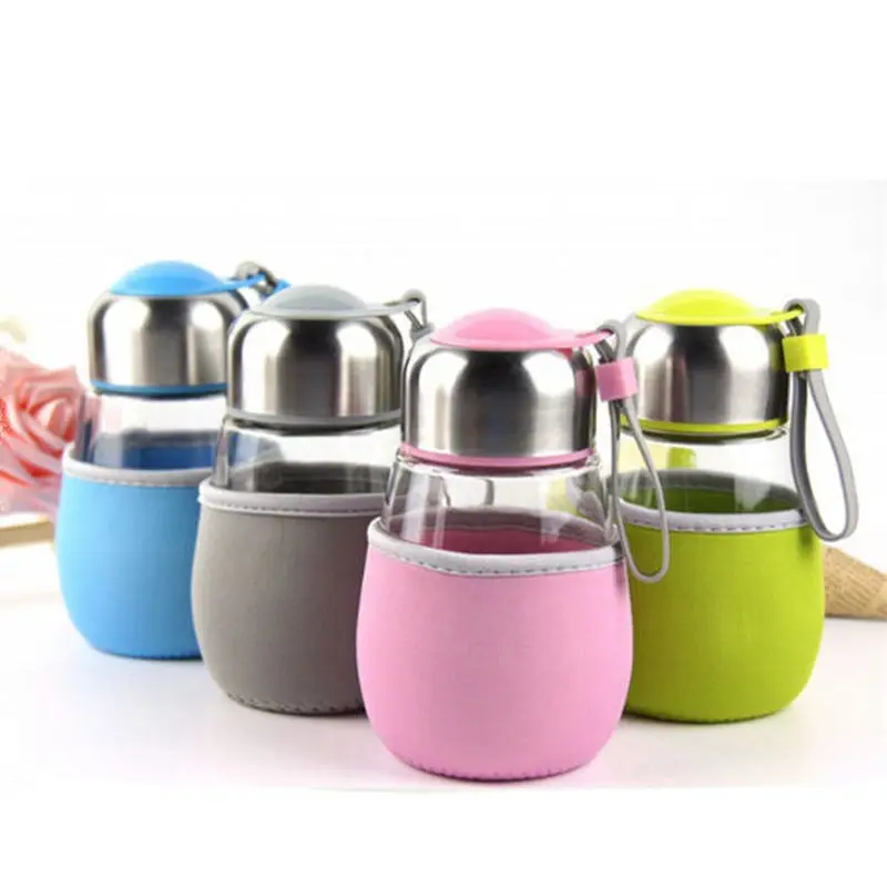 

kettle Cute Hand Cup Small Penguin Glass Mug To Send Tea Compartment and Cup Set 400ml Cute Water Bottle Insulated Water