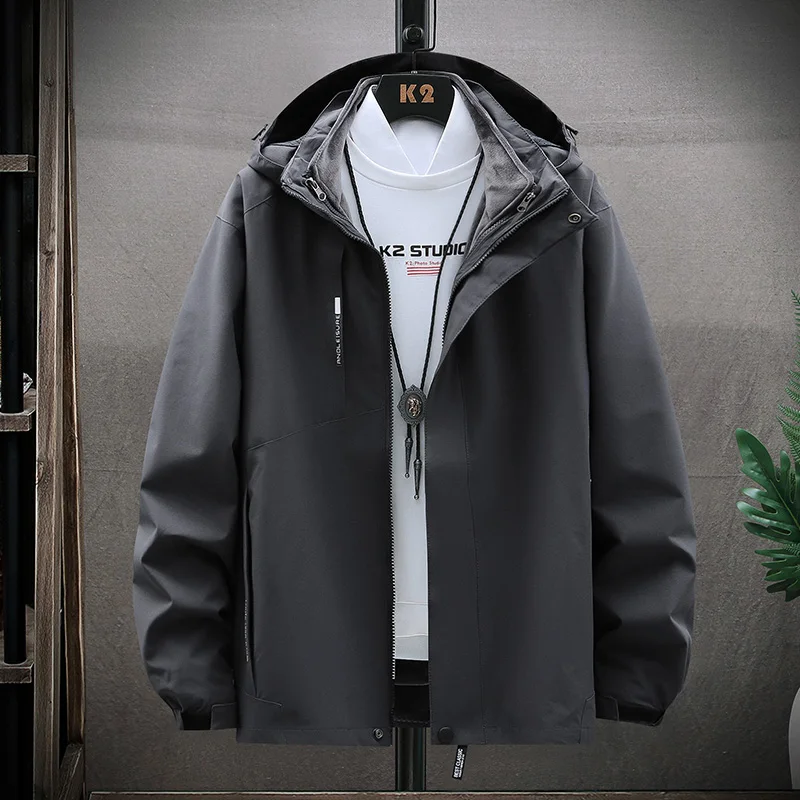 

Waterproof Jacket Cashmere Inner Windbreaker Winter Jacket Men Breathable Korean Fashion Bomber Jacket Winter Coat Windproof