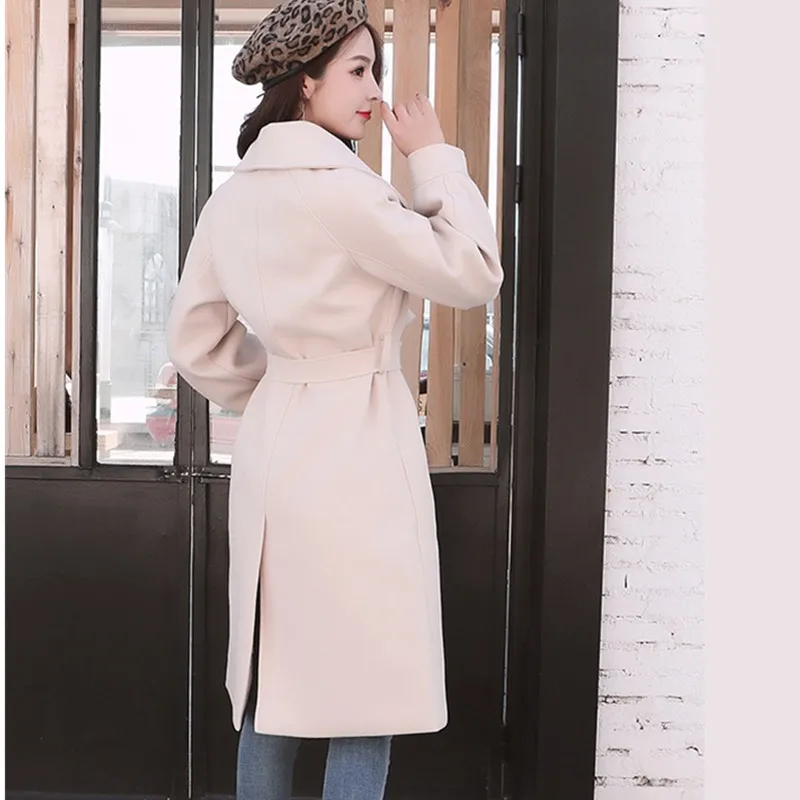 UHYTGF женские зимние пальто однобортный сладкий элегантный женский лацкан