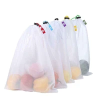 5pcs storage bag car interior organizer bags shoe toys fruit storage mesh cloth portable transparent travel bag