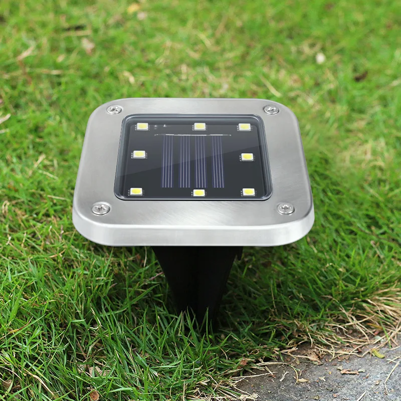 

4PCS Outdoor Waterproof Ground LED Solar Powered Light Yard Stair Buried Lamp Landscape Decoration Garden Roadside Lawn Light
