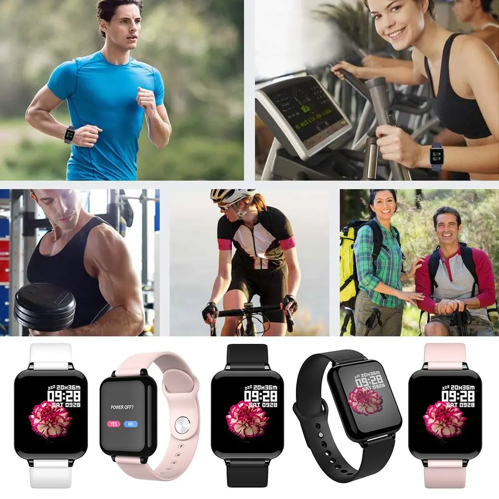 B57 Smart Watch Men Women Fitness Bracelet Tracker Heart Rate Monitor Multiple Sport Mode Band | Электроника