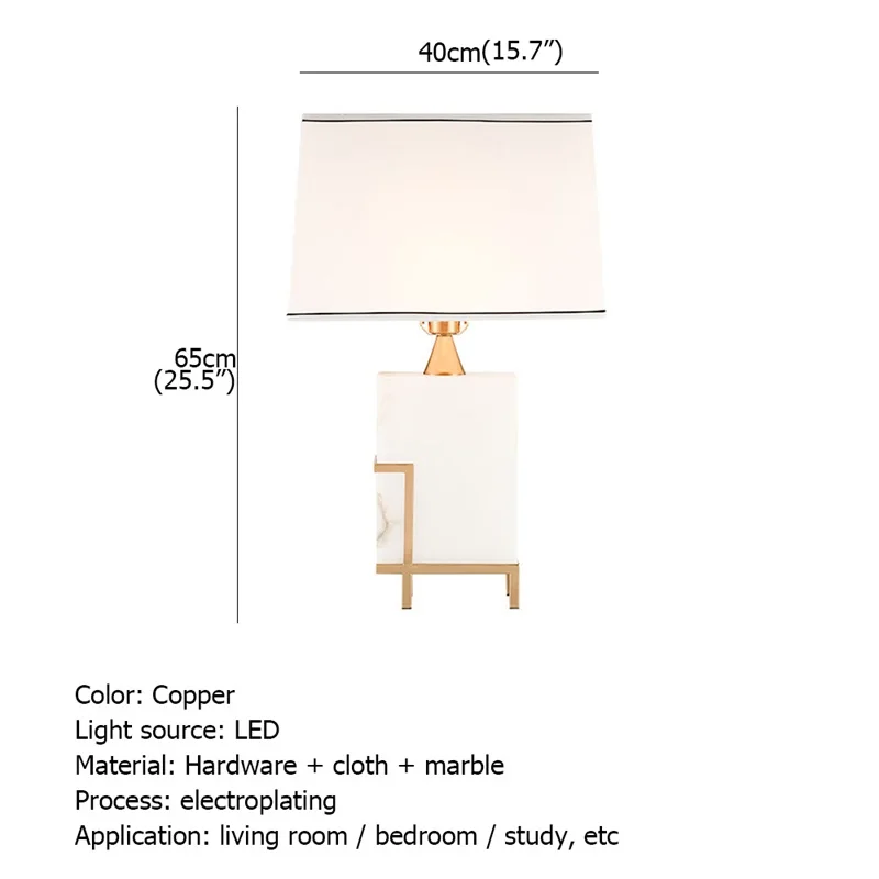 Современные Роскошные Настольные лампы OUFULA дизайнерские настольные из белого