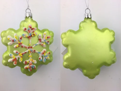 Foreign trade glass hummingbird deer crab ice cream Christmas tree glass animal pendant handmade styling holiday decorations - Цвет: 18
