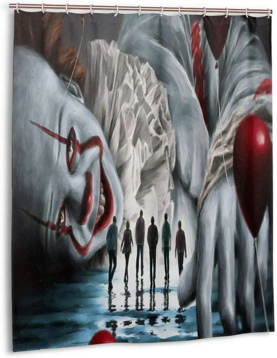 

Pennywise Liner Waterproof Polyester Fabric Bathroom Shower Curtain