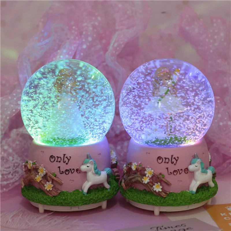10*15 8 см снежное освещение хрустальные шары aking стеклянная музыкальная шкатулка