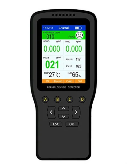 

2019 Testing Formaldehyde Monitor Detector PM2.5 HCHO TVOC Sensor Temperature Humidity Air Quality