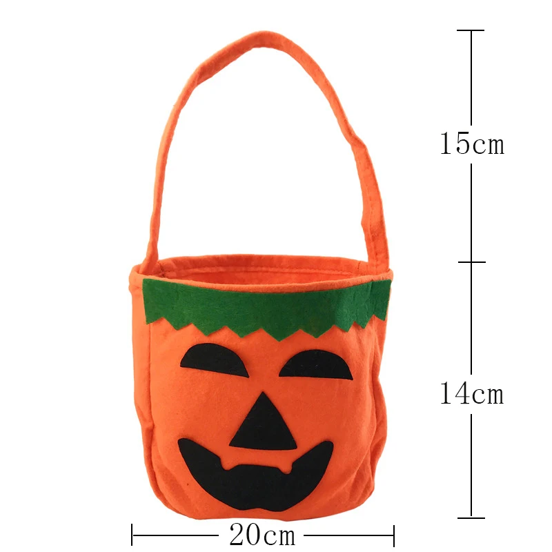 Сумка-тоут на Хэллоуин с тыквой Нетканый мешок для конфет Подарочный украшение