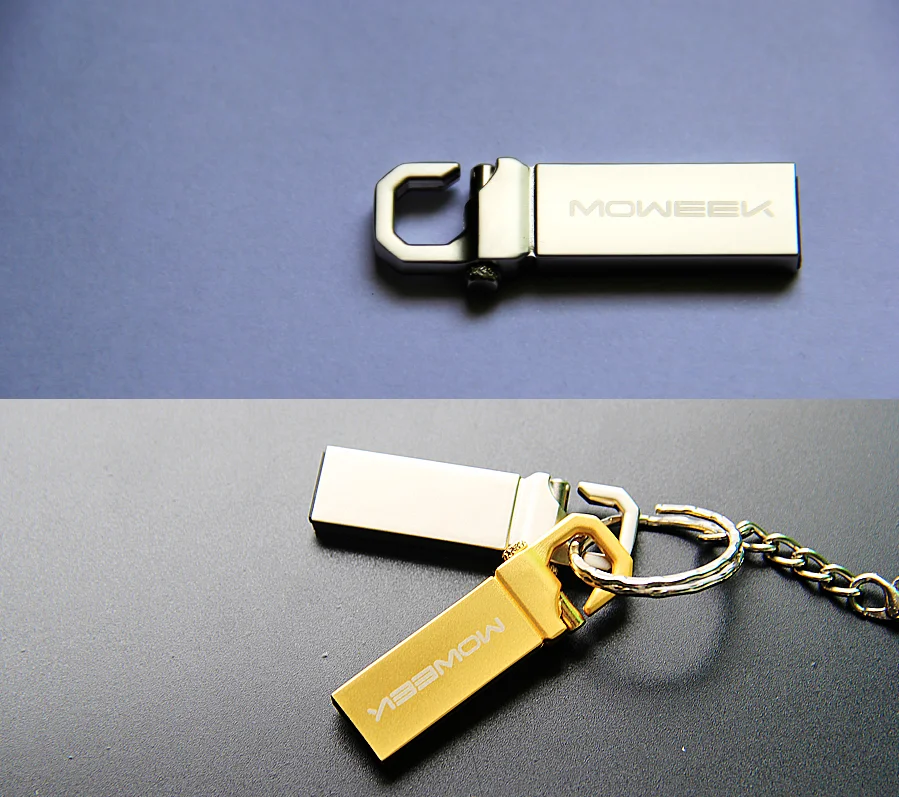 Moweek металлический USB флеш-накопитель объемом 64 ГБ, реальная емкость 32 ГБ, 16 ГБ, 8 ГБ, 4 Гб, флеш-накопитель, быстрая скорость, usb 2,0, флешка, карта памяти, u-диск