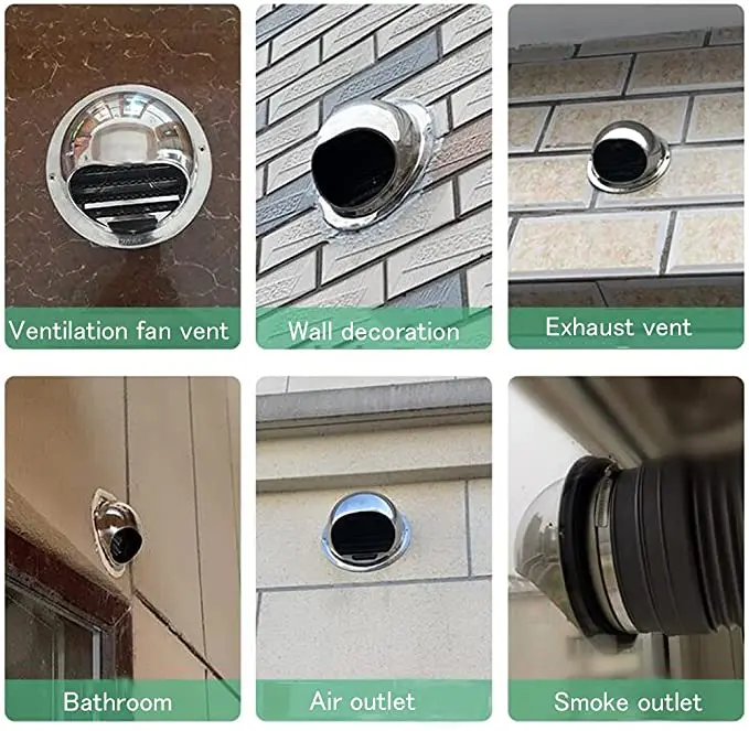 Вентиляционная решетка из нержавеющей стали 304 толстая круглая потолочная с