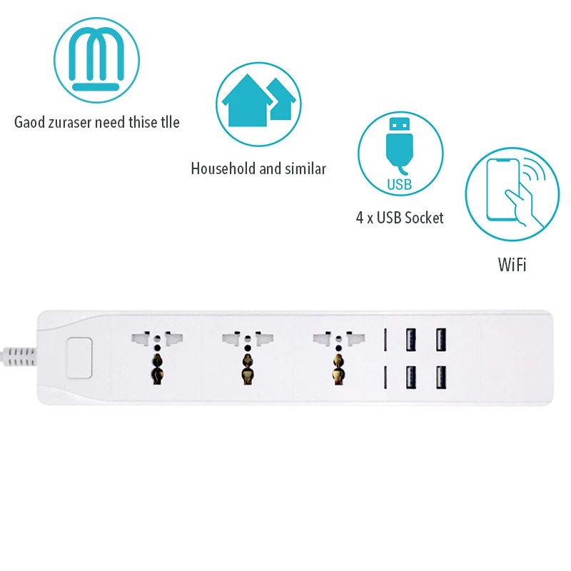 Умная Wi-Fi силовая полоса с UK 3 AC розетки 2 USB 2 type-c зарядная станция работает с echo Alexa Google Home IFTTT EU вилки