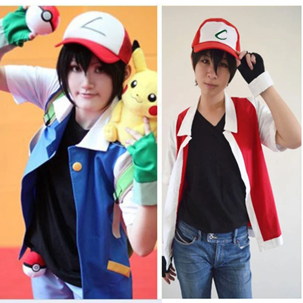 Аниме тренировочный костюм Толстовка Косплей куртка перчатки шляпа|cosplay jackets|pokemon