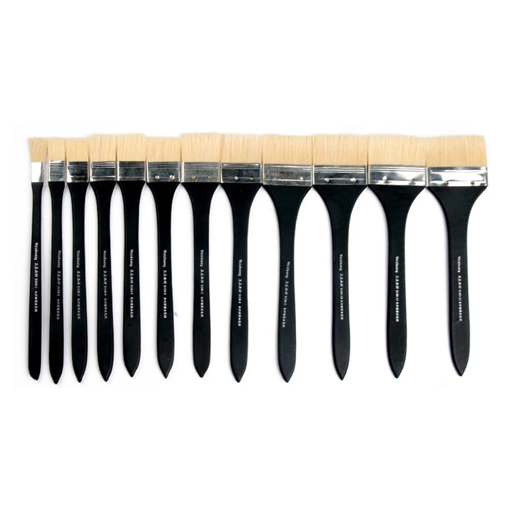 

12pcs Bristles Long Rod Brushes Set Gouache Acrylic Board Painting Brush Cleaning Removal Multi-function Practical Brushes Set