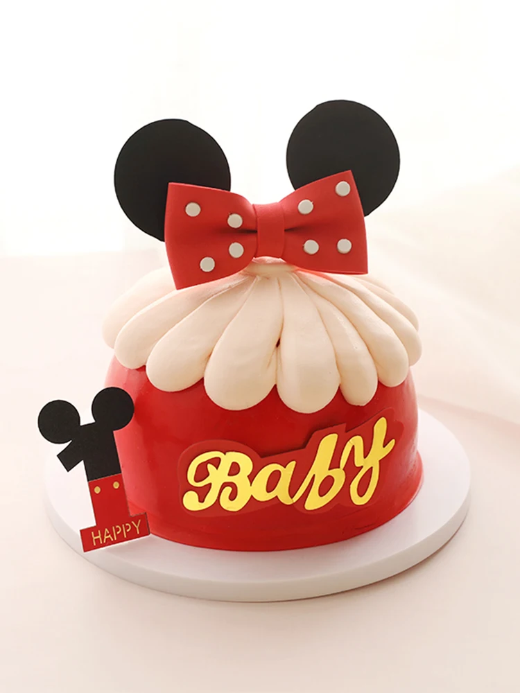 Мышь детский душ украшения торт кекс обертка Topper Детские сувениры на день