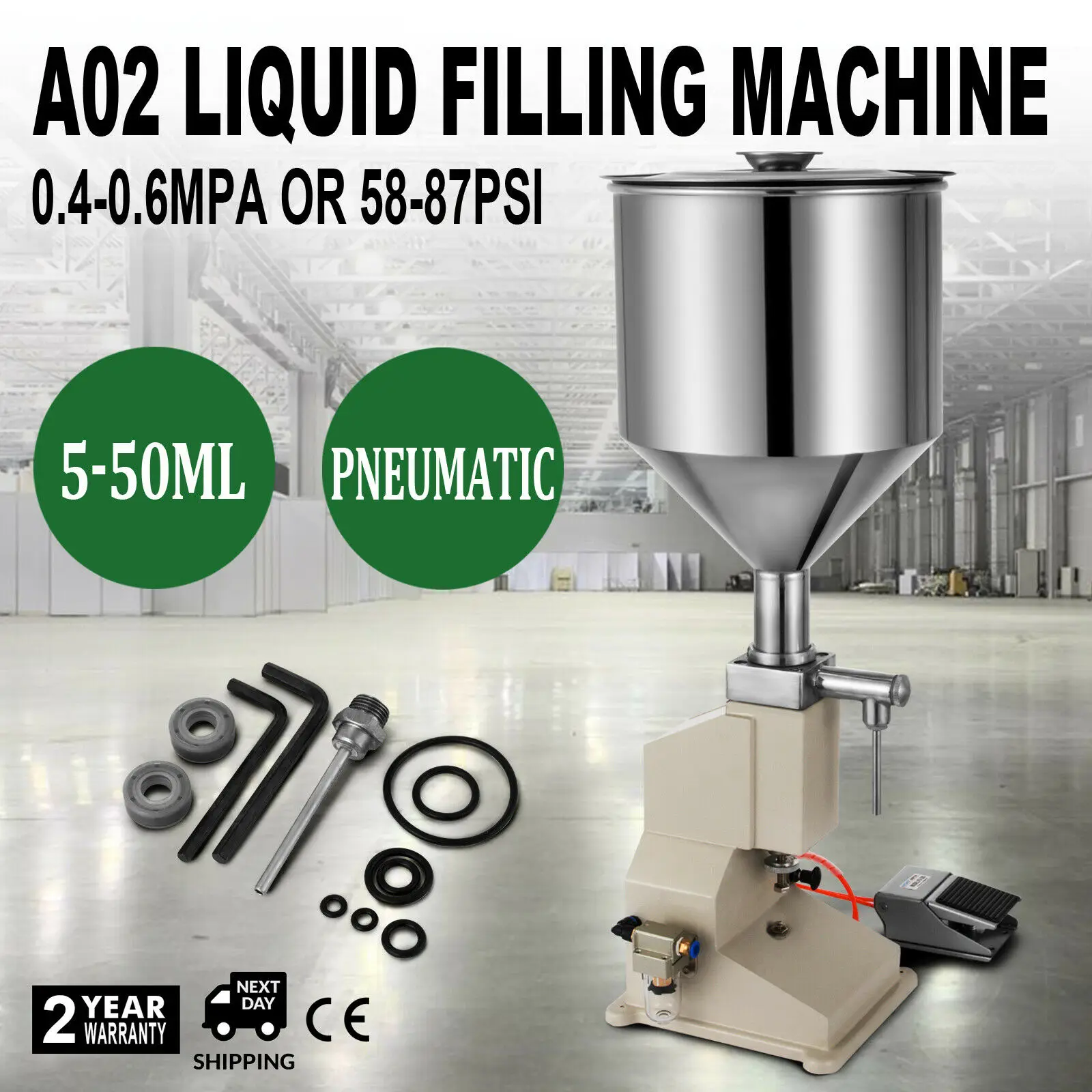 Пневматическая машина для наполнения жидкой пастой крема шампуня косметики 5 ~ 50