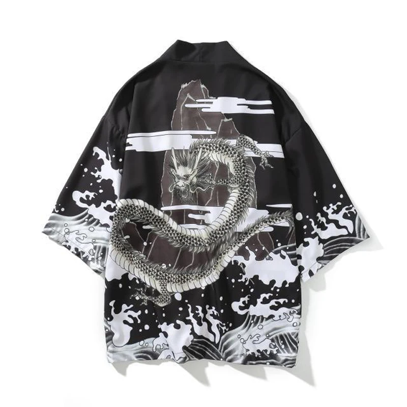 Мужской костюм самурая одежда кимоно куртка Мужские yukata haori японские кардиган