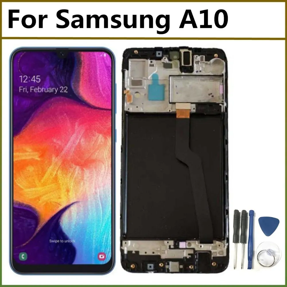 

ЖК-дисплей для Samsung Galaxy A10 A105 A105F SM-A105F 2019 сенсорный ЖК-экран дигитайзер в сборе с рамкой для Samsung A10 M10
