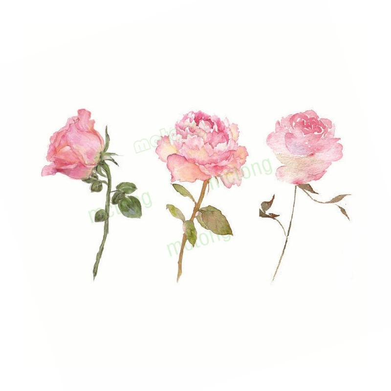 Свежие розовые ветки цветущего персика татуаж для рук и ног тела водостойкая