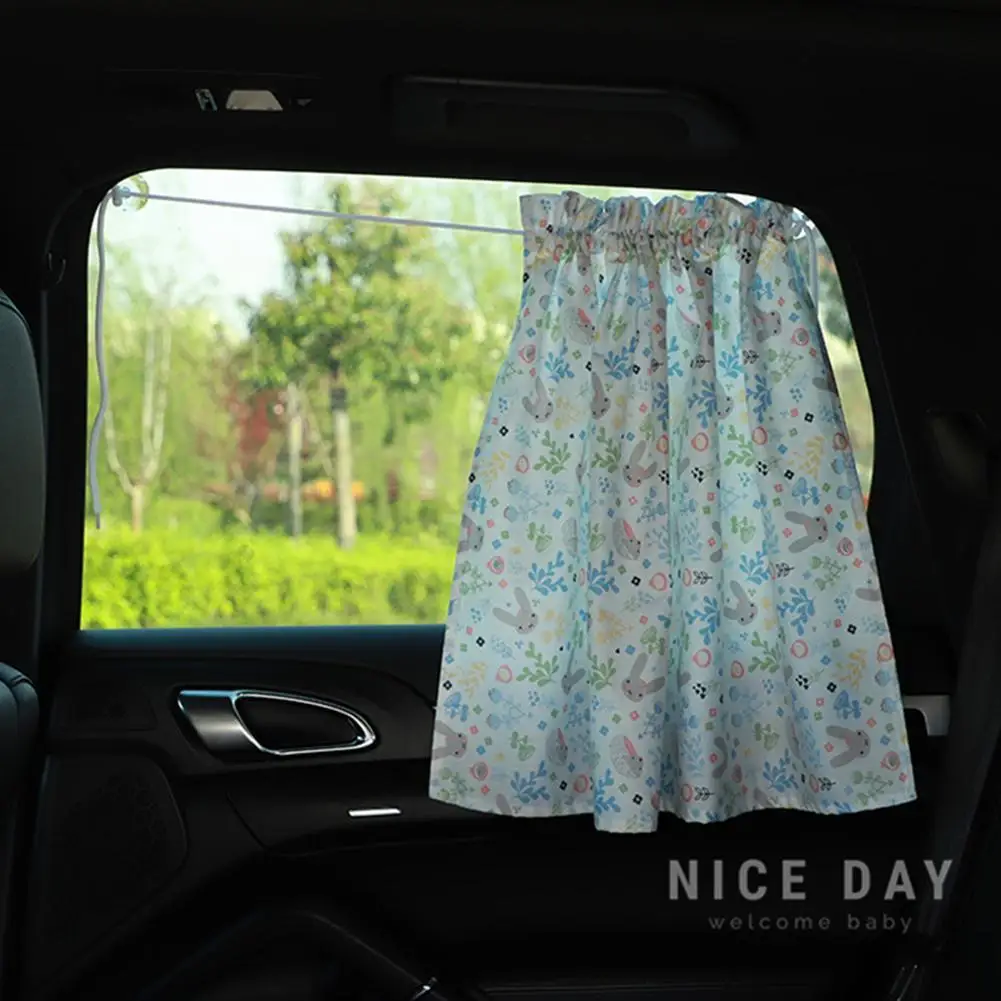 

Suspension Type Car Sun Shade Side Window Curtain Auto Foldable UV Protection Accessories Kit Print Car Sunshade